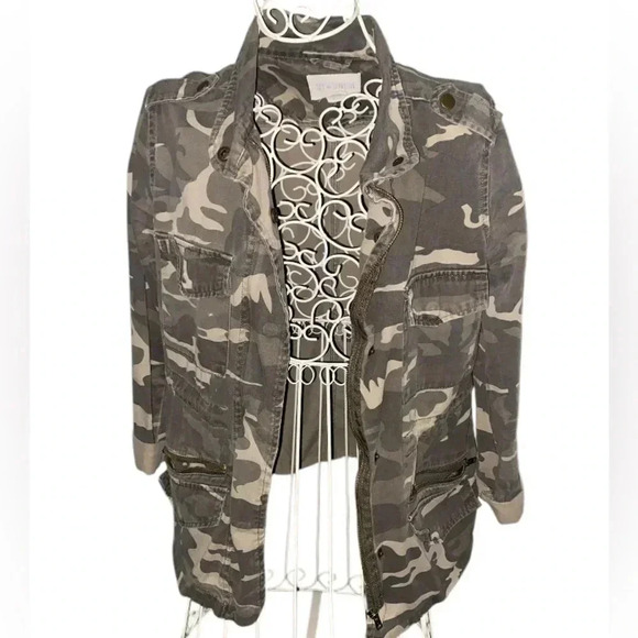 Sky and Sparrow XS Anorak Camo Camouflage Military Jacket-Zips and Snaps - Picture 2 of 5